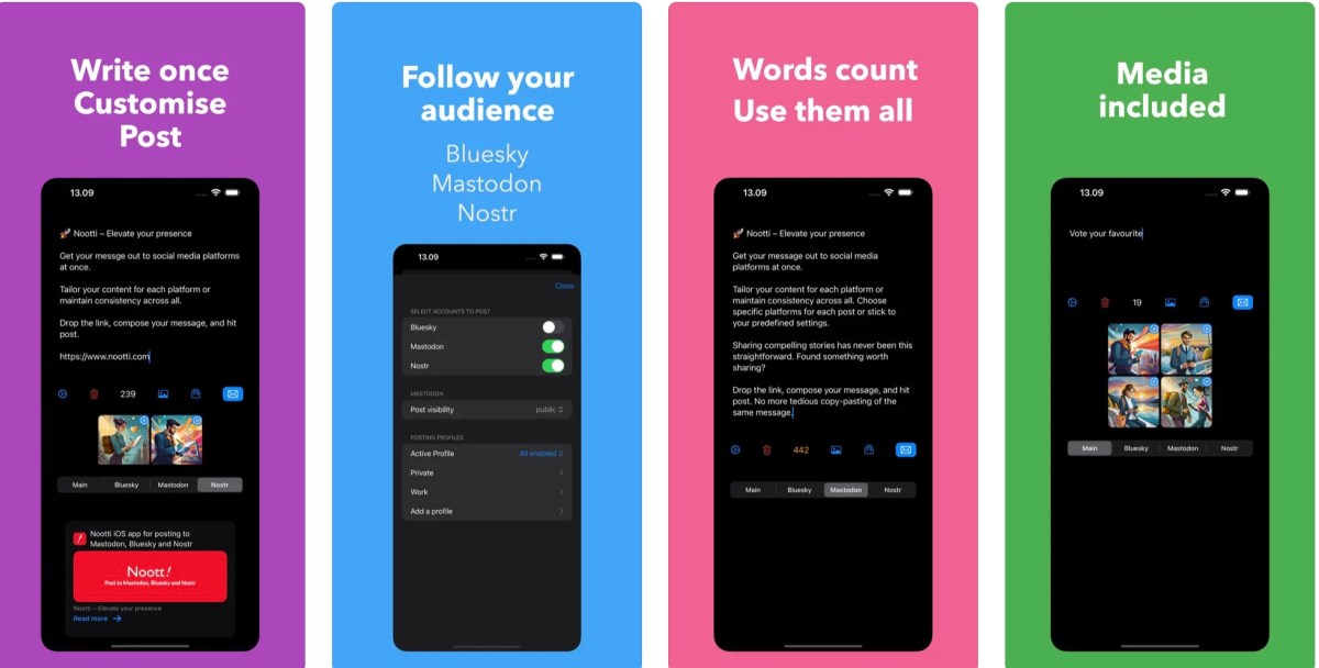 Can't decide between Bluesky, Mastodon and Nostr? Nootti's new app lets you post to all three