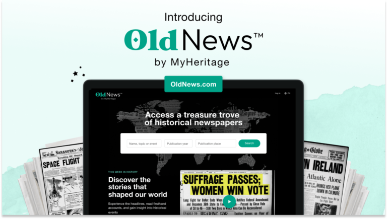 MyHeritage debuts OldNews.com, offering access to millions of historical newspaper pages