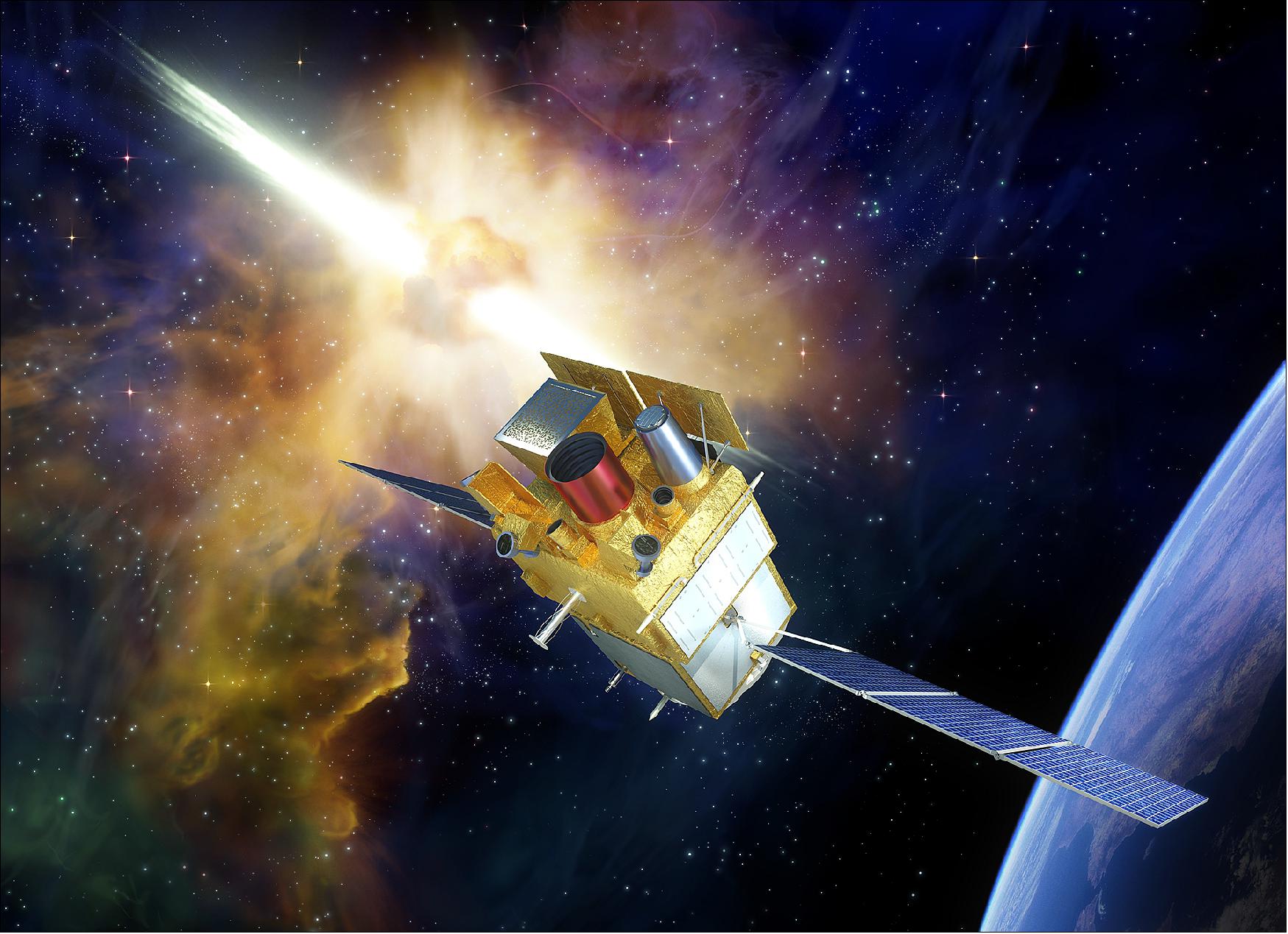 Artist's rendition of the deployed SVOM spacecraft