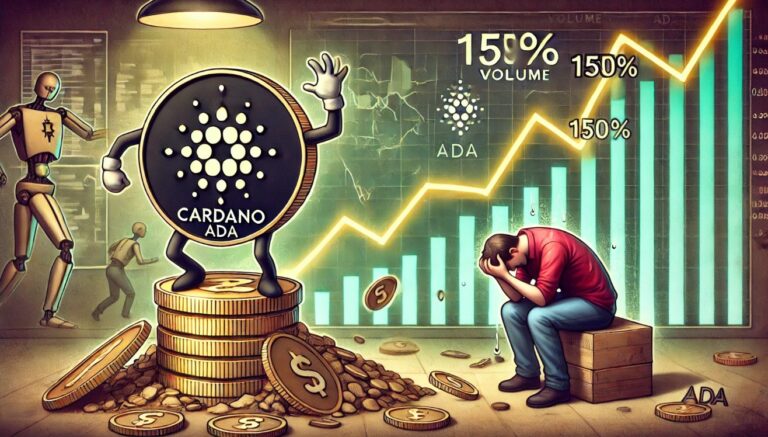 Cardano Sees Massive 150% Volume Surge, Yet ADA Price Stalls With 4% Decline