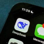 DeepSeek app icon on mobile phone