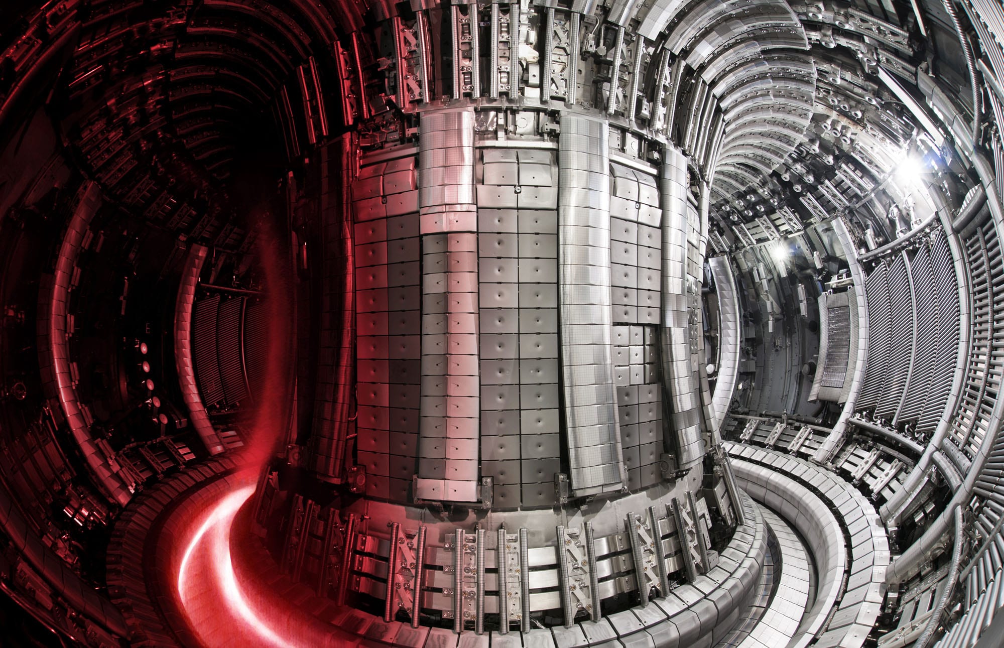 Interior of JET with a superimposed plasma - Credit EUROfusion