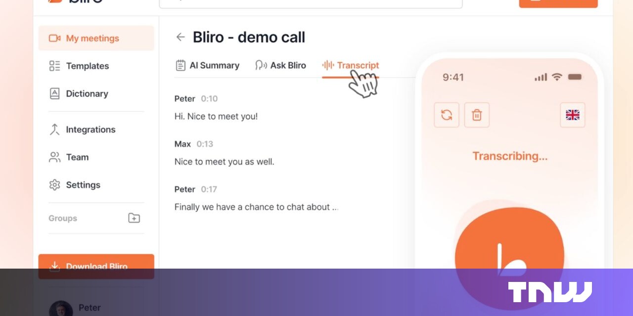 New AI app transcribes in real-time without recording audio or video