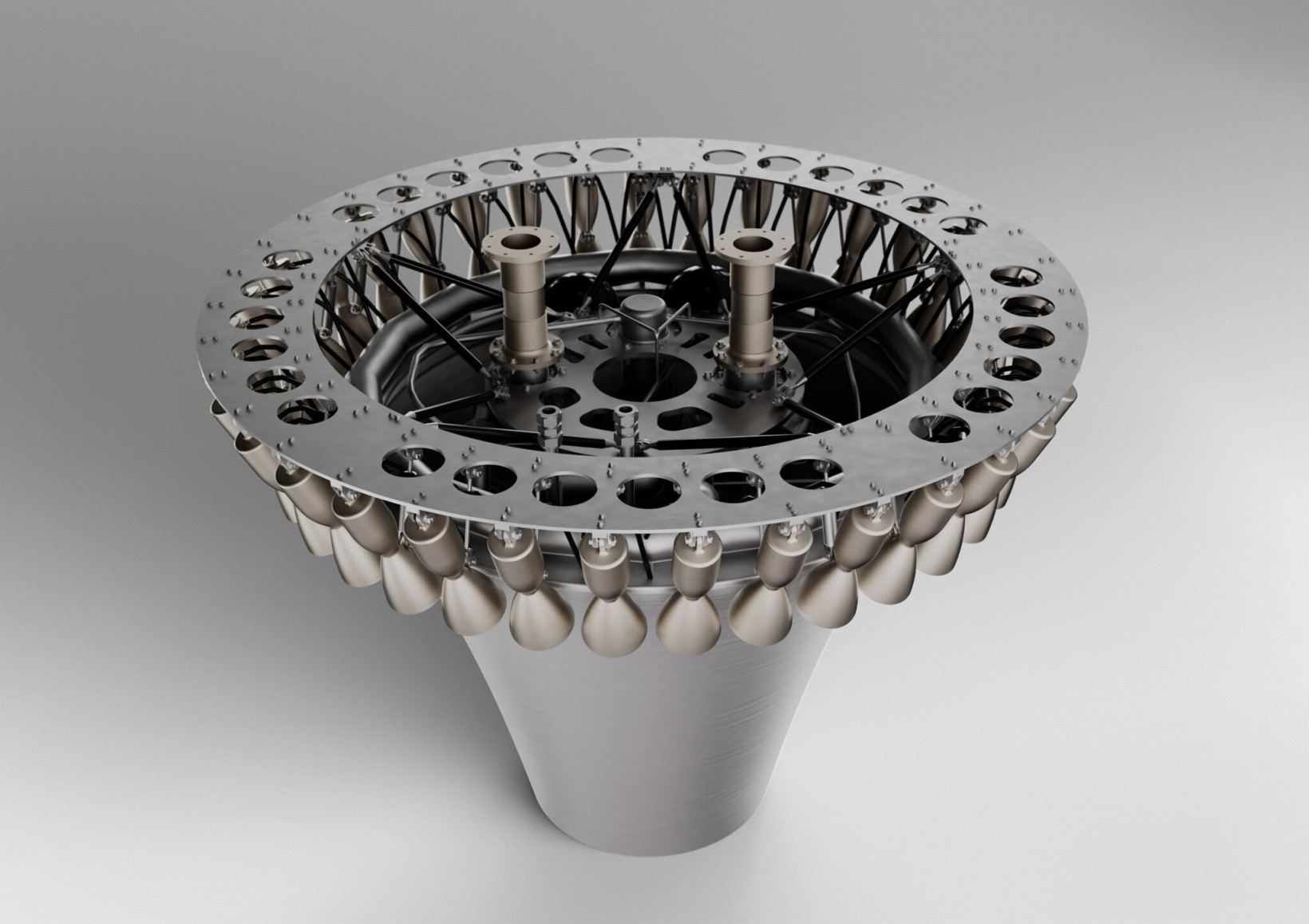 A 3D render of the finished ARCOS engine