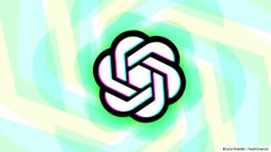 OpenAI logo with spiraling pastel colors (Image Credits: Bryce Durbin / TechCrunch)